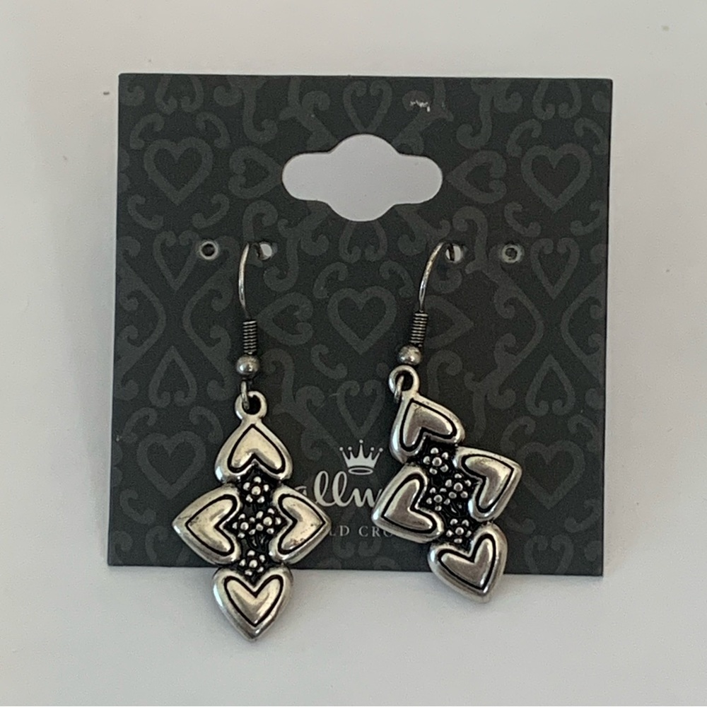 Silver Heart earrings by Hallmark